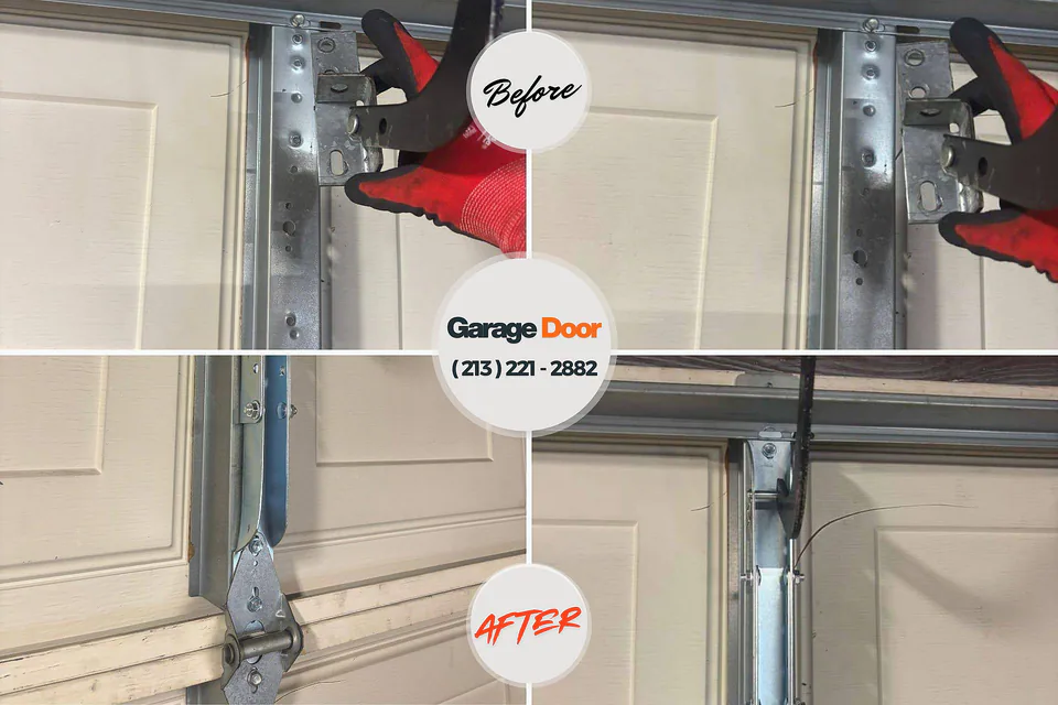 Before and after: garage door repair San Bruno, CA